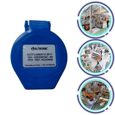 Imagem de Tomada De Acoplamento 2 P + T 16A 220/250V Az 6H Ip44