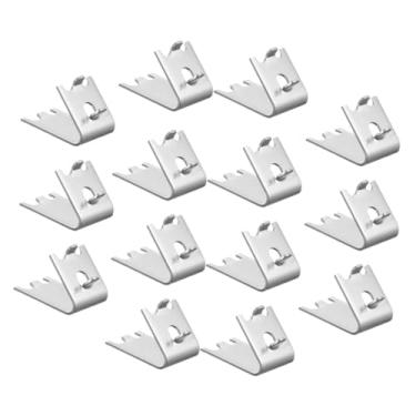 Imagem de HOMSFOU 14 peças de clipes de prateleira de geladeira de aço inoxidável, suportes removíveis de suporte para freezers comerciais, fácil instalação, otimização de espaço