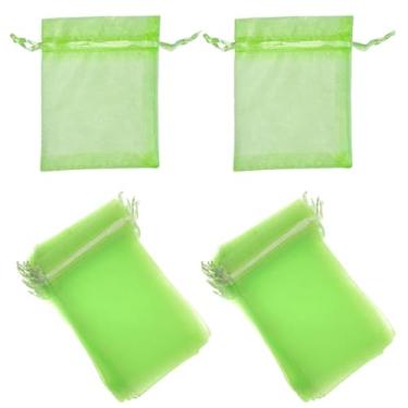 Imagem de Lind Kitchen 50 peças bolsa de rede de proteção para pássaros e insetos, 15 x 20 cm, bolsa protetora com cordão verde maçã para uvas, morangos, figos e romãs, para armazenar sementes de plantas e