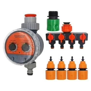 Imagem de BYYINGSUS Válvula esférica temporizador de irrigação A-utomatic LCD regador eletrônico de tanque de água irrigador para estufa de jardim doméstico (temporizador de válvula esférica-l)
