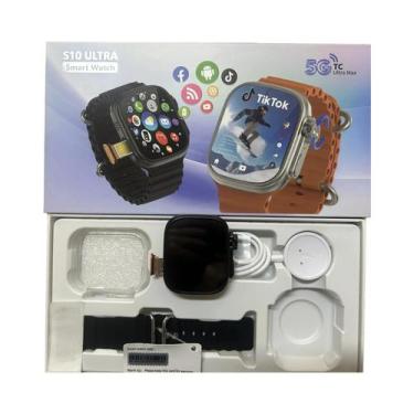 Imagem de Smartwatch 4G 5G LTE S10 Ultra 180 graus Câmera Rotativa GPS WiFi SIM 