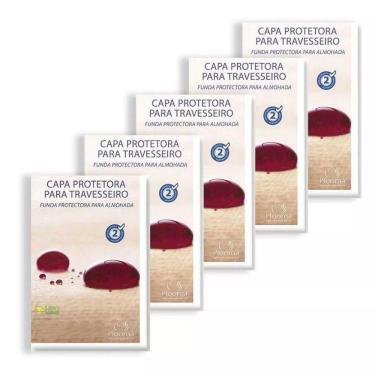 Imagem de Kit 05 Capas Protetora Travesseiro Impermeável Plooma Zíper