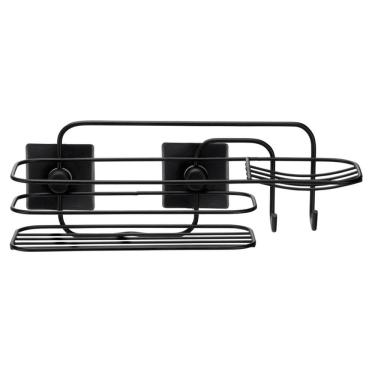 Imagem de Suporte para Shampoo e Sabonete Arthi Dupla Face Preto