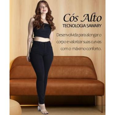 Imagem de Calça Feminina Preta Sawary Jeans  Conforto, Estilo e Durabilidade, Pr