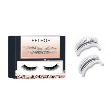 Imagem de Cílios autoadesivos reutilizáveis sem cola Cílios postiços naturais fi