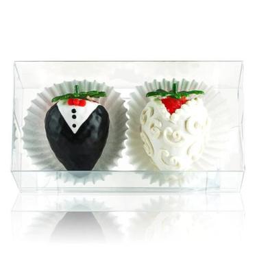 Imagem de Cajas para Fresas Cubiertas de Chocolate RomanticBaking Paquete de 100