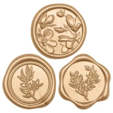 Imagem de Adesivos Wax Seal, convite de casamento UNIQOOO, 60 unidades em ouro c