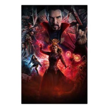 Imagem de Quadro A3 em MDF Feiticeira Escarlate e Strange 001 - Pomps Geek