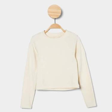 Imagem de Blusa Infantil Manga Longa Hering Casual Menina, Amarelo claro, 14A