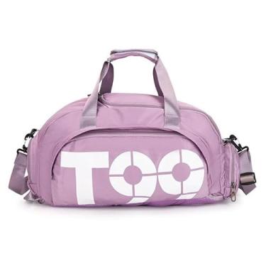 Imagem de Bolsa Mala Esportiva Mochila Costa Transversal Fitness Treino Futebol Academia impermeável(roxo claro)