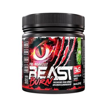 Imagem de 3VS Nutrition Pré-Workout Beast Burn 300g – Suplemento Pré-Treino Fórmula Única com Cafeína, Beta Alanina, L-Carnitina, Citrulina, Morosil® e Cúrcuma – 50 Doses 300gr Sabor Maça Verde
