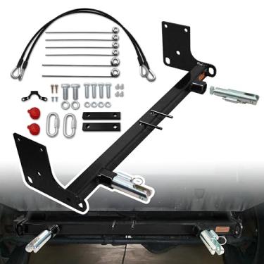 Imagem de GOFARAUTO BX1126 Placa de base de barra de reboque, suporte de barra de reboque compatível com Jeep Wrangler JK 2007-2018 e Jeep Wrangler Unlimited JKU 2/4 portas com amortecedor padrão