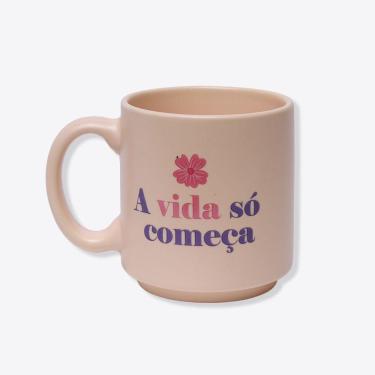 Imagem de Caneca Mini Tina Floral A Vida Começa Zonacriativa