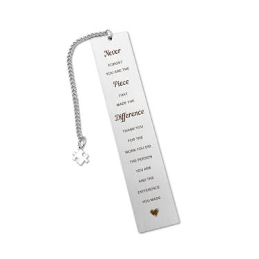 Imagem de Presentes de agradecimento para mulheres, homens, nunca se esqueça da diferença que você faz de metal, marcador, professor, enfermeira, agradecimento, presente, presente de aposentadoria, colega de