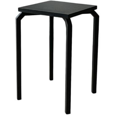 Imagem de METALTRU - Banqueta Versátil Quadrada em Aço Carbono Metalon, Cor Corten com Castanho