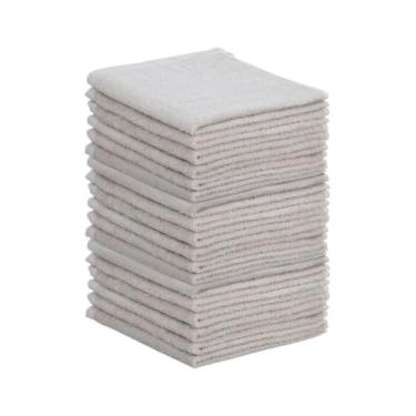 Imagem de Superio Toalhas de algodão felpudas toalhas cinzentas 100% algodão pano de limpeza panos de 40,6 cm lavar roupas para corpo e rosto, toalhas de spa, multiuso (18, 40,6 cm x 40,6 cm)