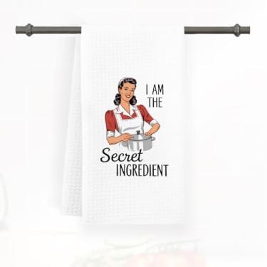 Imagem de Pano de prato de cozinha com tema de piadas engraçadas, pano de secagem rápida, pano absorvente, retrô, atrevido, senhora, pano de prato reutilizável, presente para mãe anfitriã mulheres