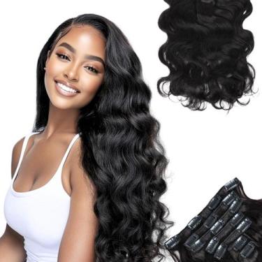 Imagem de Extensões de cabelo Clip In SIYUSI Body Wave Brazilian 120g