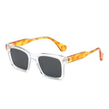 Imagem de Óculos de Sol Rivets Masculino Candy Color UV400 Feminino Transparente para Esportes ao Ar Livre, Corrida e Ciclismo, Lentes Âmbar e Cinza