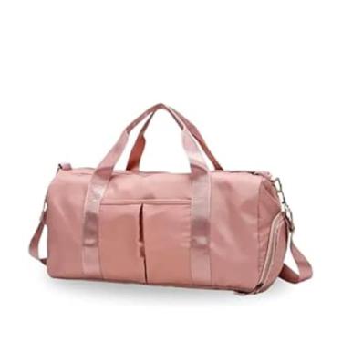 Imagem de Bolsa Transversal Unissex Premium, Impermeável, 30L, Material Poliéster e Nylon, Alça Ajustável, 3 Compartimentos, Design Fitness, Resistente, Rosa
