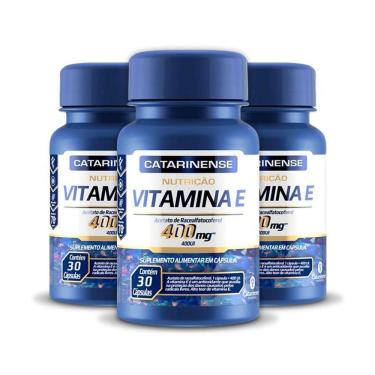 Imagem de Kit 3 Vitamina E 400Mg Catarinense 30 Cápsulas