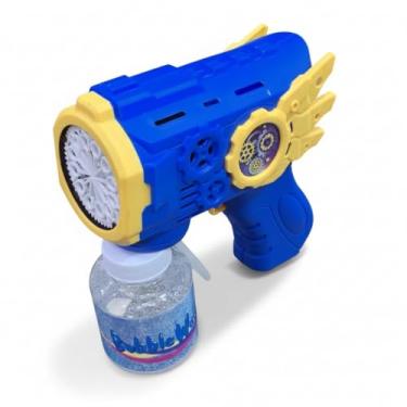 Imagem de Brinquedo Infantil Pistola de Bolhas 15cm Automática com Luz Colorida e Refil de Bolhas (AZUL)