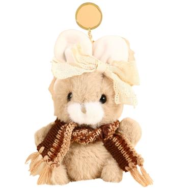 Imagem de Chaveiro de pelúcia, coelhinho fofo para mulheres e meninas - 12,5 cm