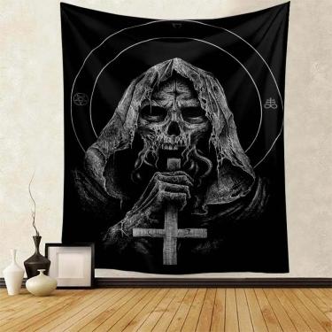 Imagem de Tapeçaria para pendurar na parede Gothic Grim Reaper 150 cm x 130 cm