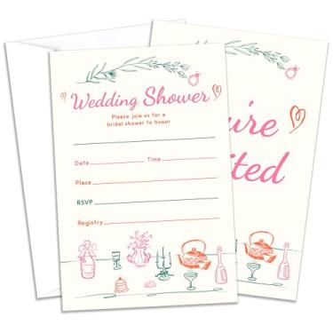 Imagem de Convites de festa de casamento, brunch e chá de panela borbulhante, preencher convites para festa de noivado despedida de solteira, lembrancinhas de suprimentos de decoração de chá de panela de