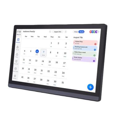 Imagem de OPPWONG Calendário de Parede Digital, 17,3 pol. 32 GB 1080P Touchscreen WiFi Sync Cloud Compatível Com Mesa de Parede Montável Com Aplicativo Plano de Refeições Lista de Compras (1)
