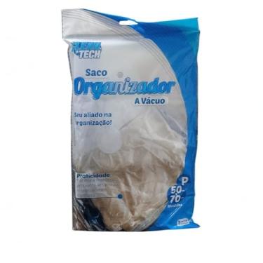 Imagem de Saco Organizador a Vácuo, Tamanho Pequeno, 50cm Largura x 70cm Comprimento para Armazenamento e Organização