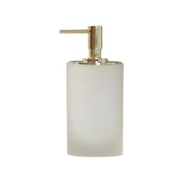 Imagem de Dispensador de sabão Dispensador de sabonete resina 300 ml com bomba para líquido e xampu para banheiro(Branco)