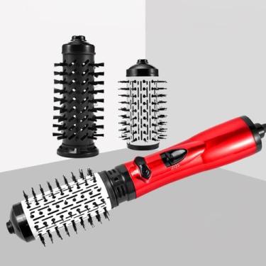 Imagem de Escova Rotativa 2 Em 1 Secadora Alisadora Cabelo Com Fio - Guiro, 110V