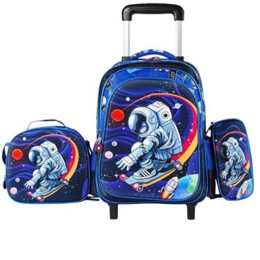 Imagem de Mochila Rodinha Infantil Masculina Feminina Escolar Juvenil Reforçada crianças menino e menina(Astronauta 2)