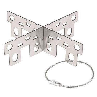 Imagem de Matybobe Suporte transversal para fogão a álcool de titânio para acampamento ao ar livre