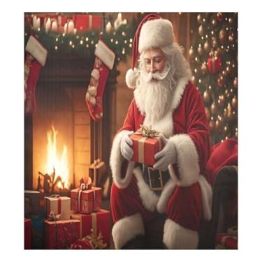 Imagem de SEHANY Capa magnética de Papai Noel para lava-louças, adesivos magnéticos para decoração de Natal antiarranhões para painel de geladeira e lava-louças, decoração de Natal de cozinha doméstica 58 x 66