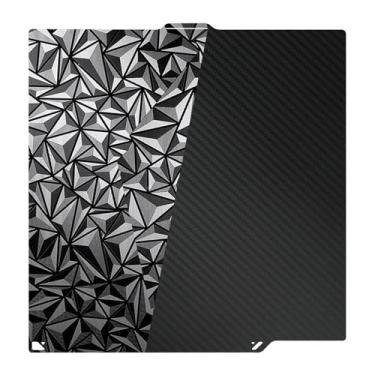 Imagem de WALFRONT Placa de Construção Flexível PET PEO Primavera Chapa de Aço Adequada para Textura de Carbono Cama de Impressão Dupla Face 260x271mm PLA PETG ABS TPU Impressão de Fibra de