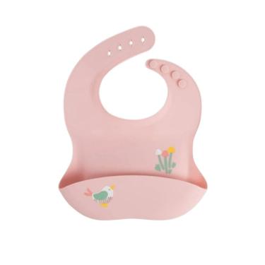Imagem de Babador Cata Migalhas De Silicone Fadinha Rosa - Bup Baby