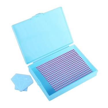 Imagem de Colaxi Bandeja organizadora de pintura com diamantes com tampa, versátil para materiais de arte e artesanato, ideal para organizar miçangas em oficinas, Azul