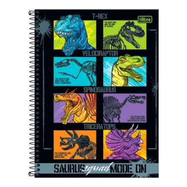 Imagem de Caderno Espiral Capa Dura Universitário 1 Matéria Raptor 80 Folhas Estampa 8