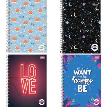 Imagem de Caderno Espiral Capa Dura Universitário Pepper Feminino 160 Folhas 10 Matérias Tilibra Estampa 6