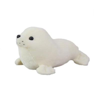 Imagem de Almofada de abraço de pelúcia CHELEI2019 Seal de 40 cm branca