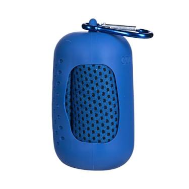 Imagem de Toalhas refrescantes 89,9 x 30 cm mini conjunto de silicone toalha de gelo secagem rápida yoga fitness toalha para exercícios de academia (azul)