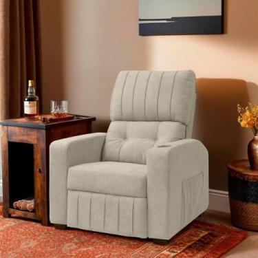 Imagem de Poltrona Do Papai Reclinável Real Sala Bouclê - SOFA STORE