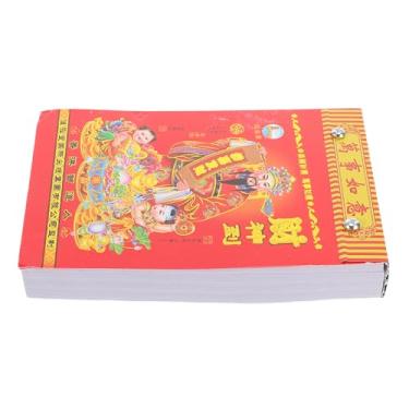Imagem de SEWACC Calendário chinês lunar tradicional 2026, ano de cavalo, Feng Shui, calendário diário pendurado na parede com páginas destacáveis para decoração de escritório em casa, capa aleatória (50 K)
