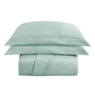 Imagem de Kit Cobre Leito Colcha Charlote Solteiro 2 Peças Dupla Face Liso Class