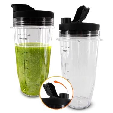 Imagem de 2 peças de copos de reposição Ninja – Copos de substituição Ninja Bullet de 680 g compatíveis com Auto-IQ Series BL480/480D/450, BN751/800/801/401, SS101/151/401 e mais – Design durável de torção