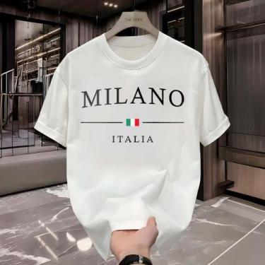 Imagem de Camiseta Milano Italia T-Shirt 100% Algodão Camisa Masculina Street We