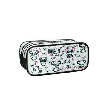 Imagem de Estojo Escolar Duplo Panda Love Estojos Kids