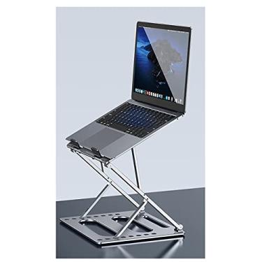 Imagem de Suporte de notebook de alumínio para computador, suporte de leitura com dissipação de calor aumentada (cor: 1) (1) (2)